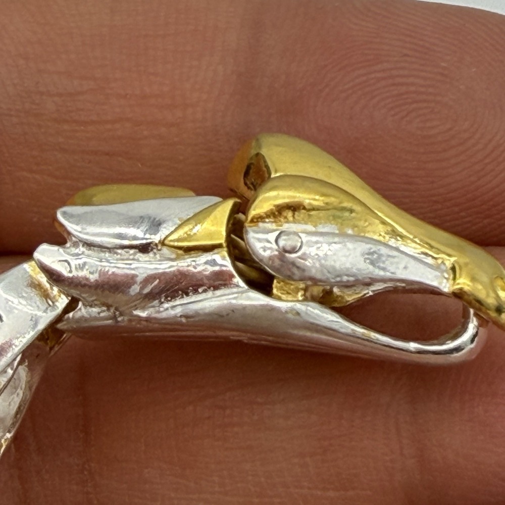 Bali Legacy Dragon Bracelet in 22K Vermeil YG Over and Sterling Silver 8" 34Gr